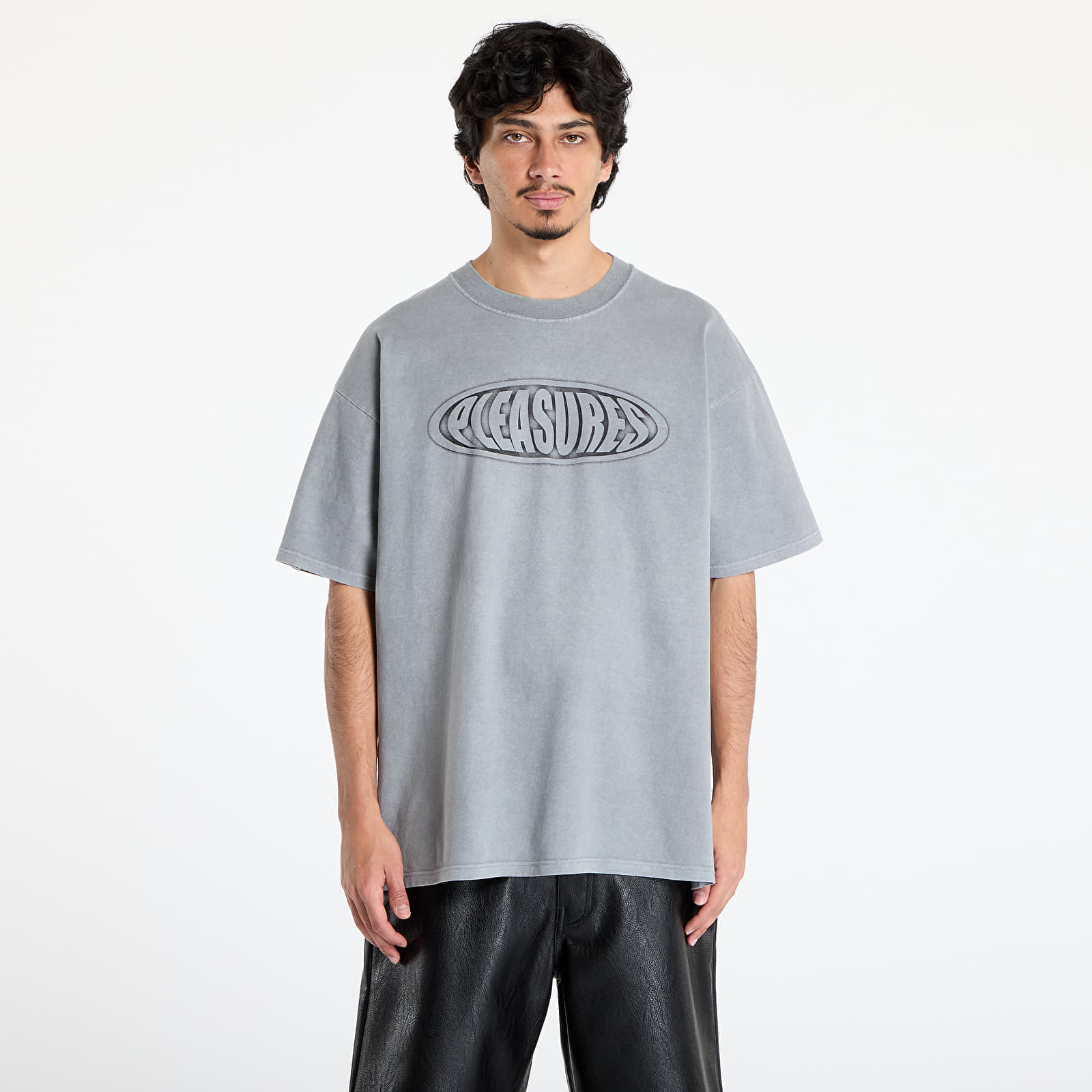 T-shirt PLEASURES Sandblast T-Shirt Dark Silver XXL