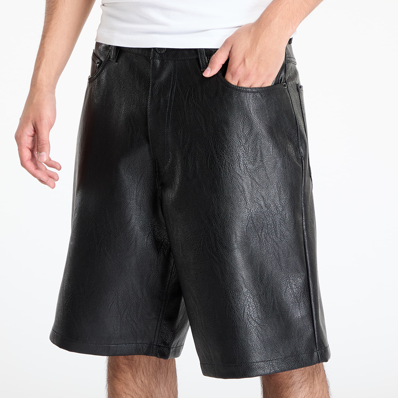 Men's shorts PLEASURES Plaster Baggy Shorts Black