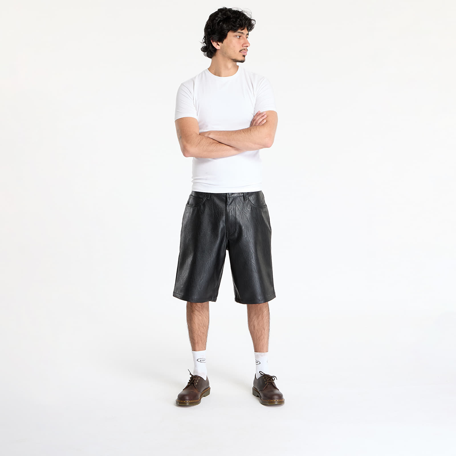 Men's shorts PLEASURES Plaster Baggy Shorts Black