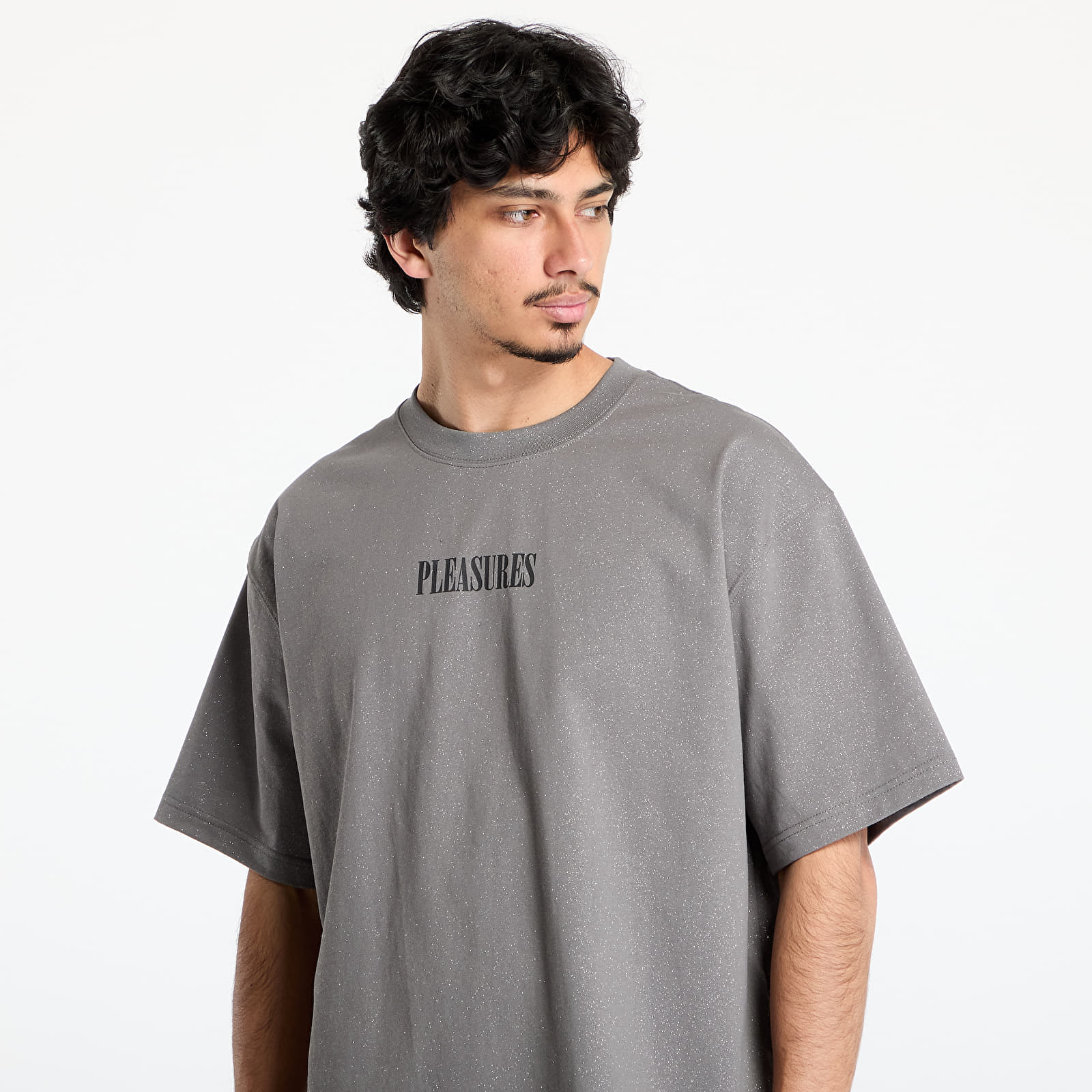 Meeste T-särgid PLEASURES Onyx Glitter Shirt Grey