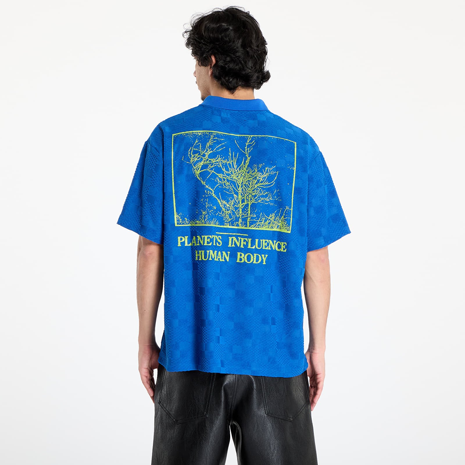 Tricouri pentru bărbați PLEASURES Planets Polo Blue