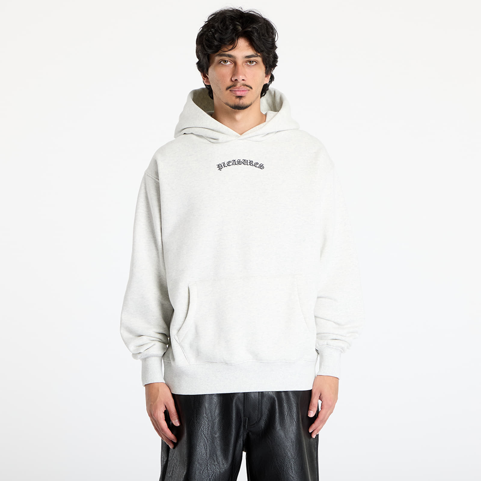 Sweatshirt PLEASURES Neural Hoodie Grey Mélange XXL