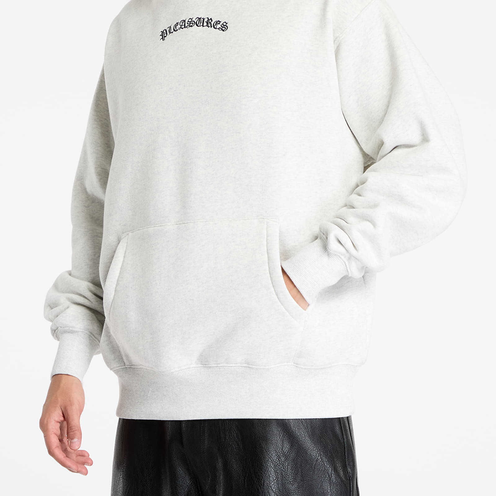 Muške majice PLEASURES Neural Hoodie Grey Mélange