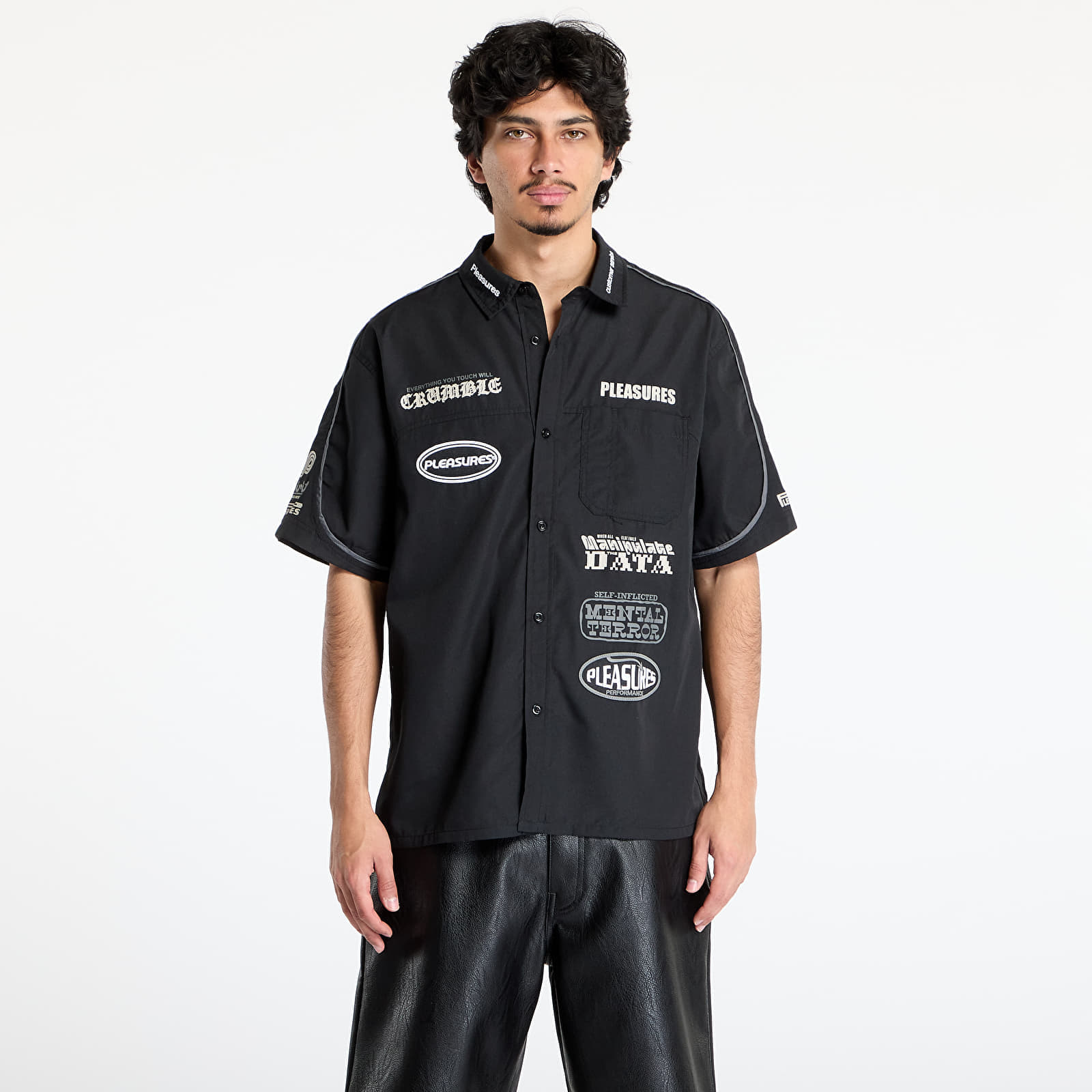 Shirt PLEASURES Terror Button Up Black XXL