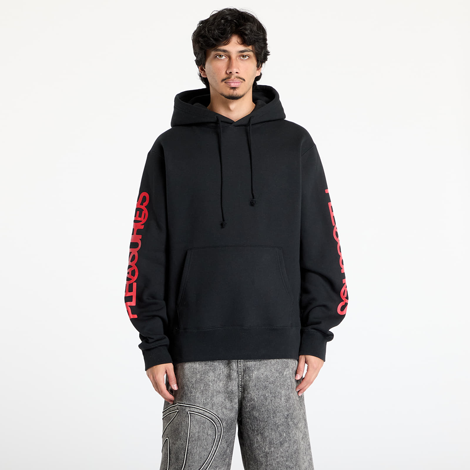 Sudaderas de hombre PLEASURES Fanzine Hoodie Black