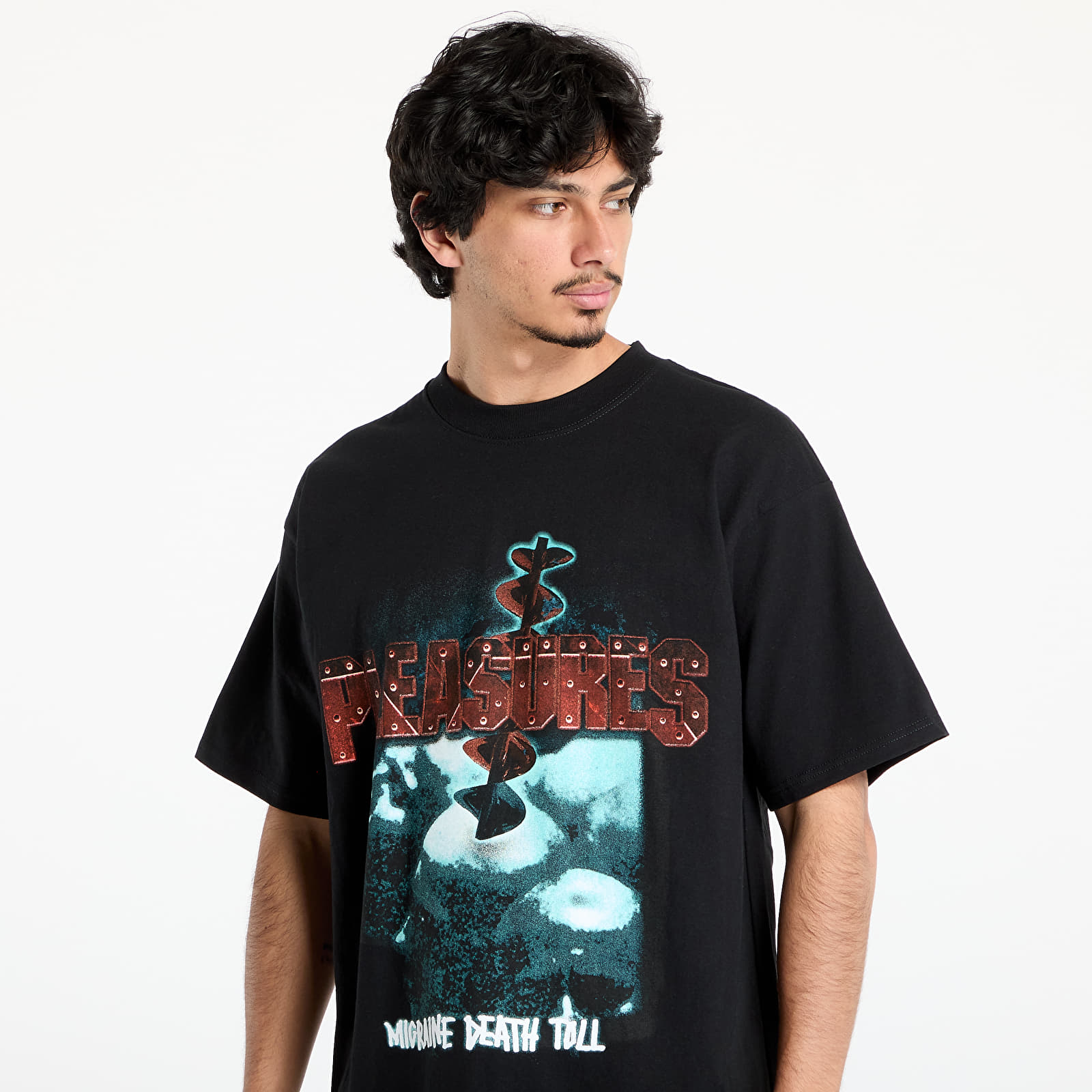 Camisetas hombre PLEASURES Migraine T-Shirt Black Edge