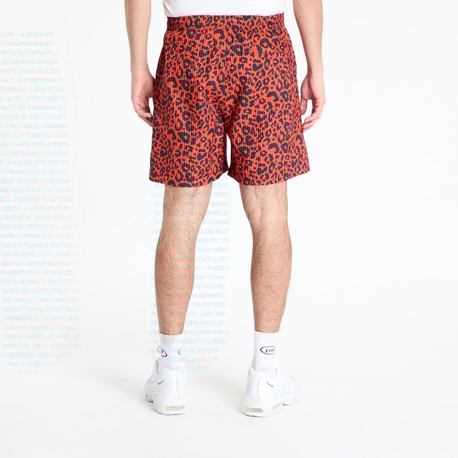 Pantalones cortos para hombre PLEASURES Leopard Active Shorts Red