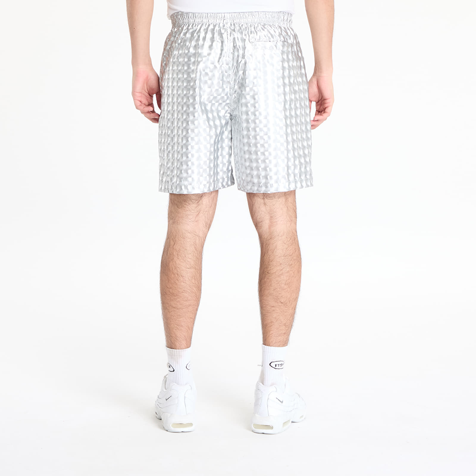 Pantalones cortos para hombre PLEASURES Pulley Active Shorts Silver