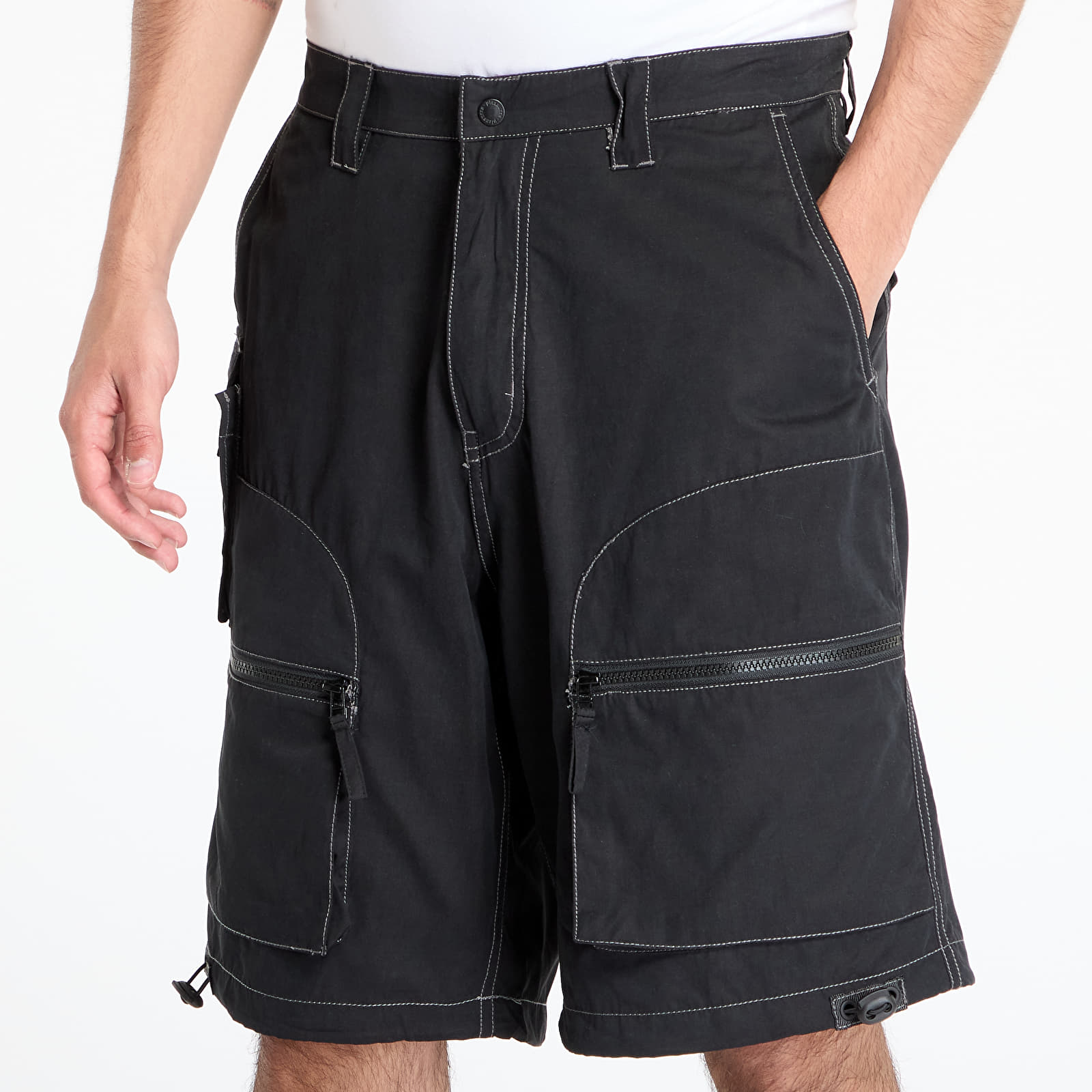Pantalones cortos para hombre PLEASURES Raider Cargo Shorts Black