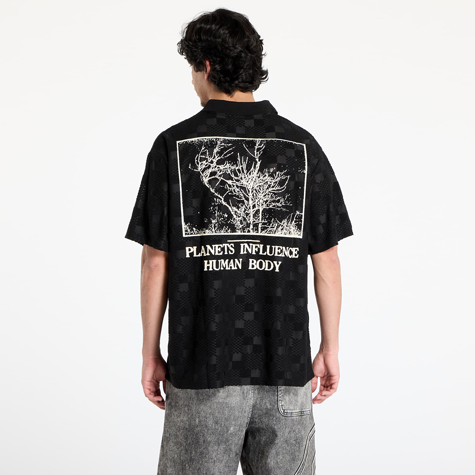 Vīriešu T-krekli PLEASURES Planets Polo Black