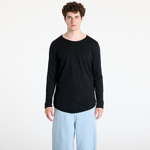 Tričko Urban Classics Long Shaped Fashion L/S Black