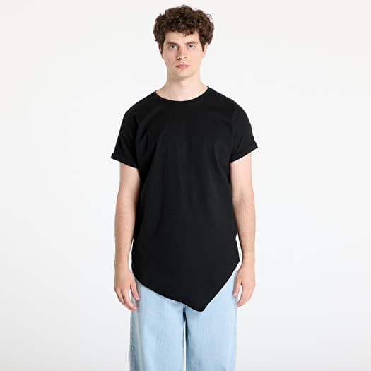 T-shirt Urban Classics Asymetric Long Tee Black