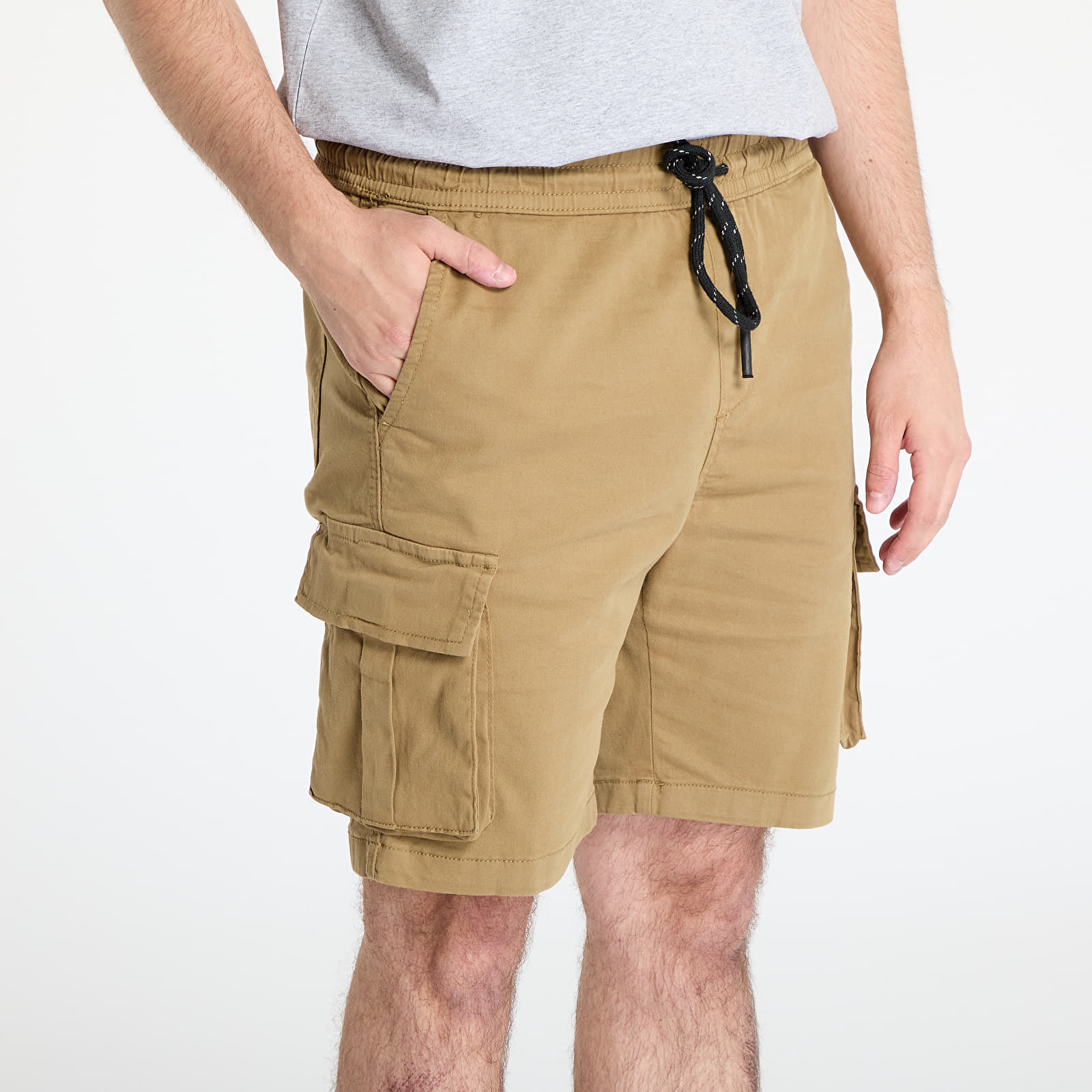 Shortsid Urban Classics Drawstring Cargo Shorts Dark Beige