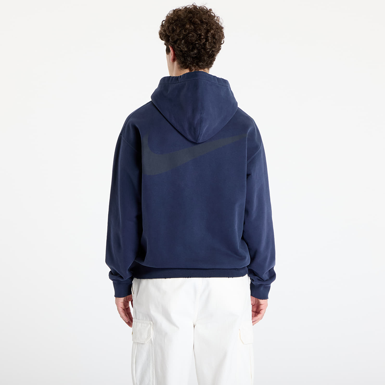 Sudaderas de hombre Nike Solo Swoosh Men's French Terry Pullover Hoodie Obsidian/ Obsidian