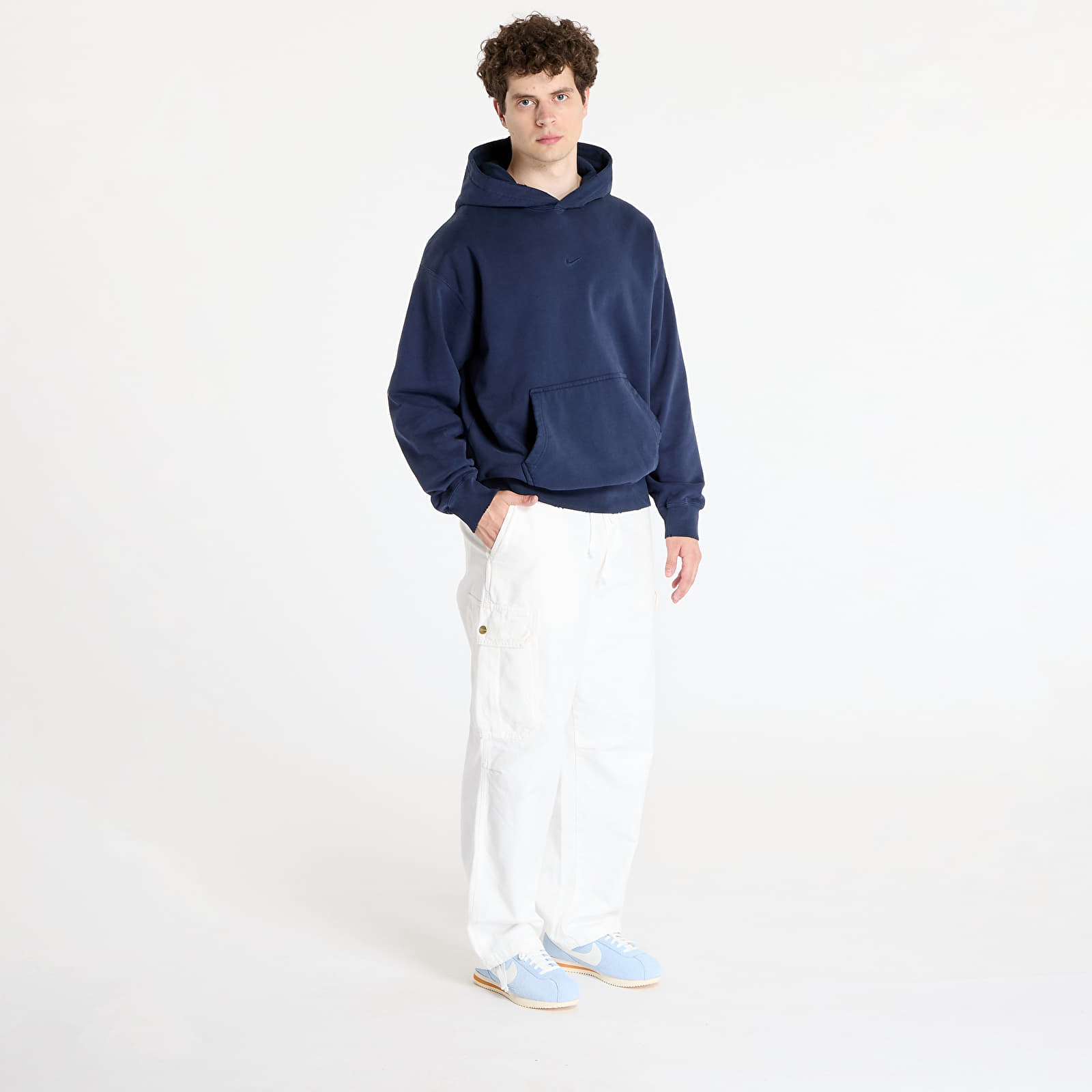 Sudaderas de hombre Nike Solo Swoosh Men's French Terry Pullover Hoodie Obsidian/ Obsidian
