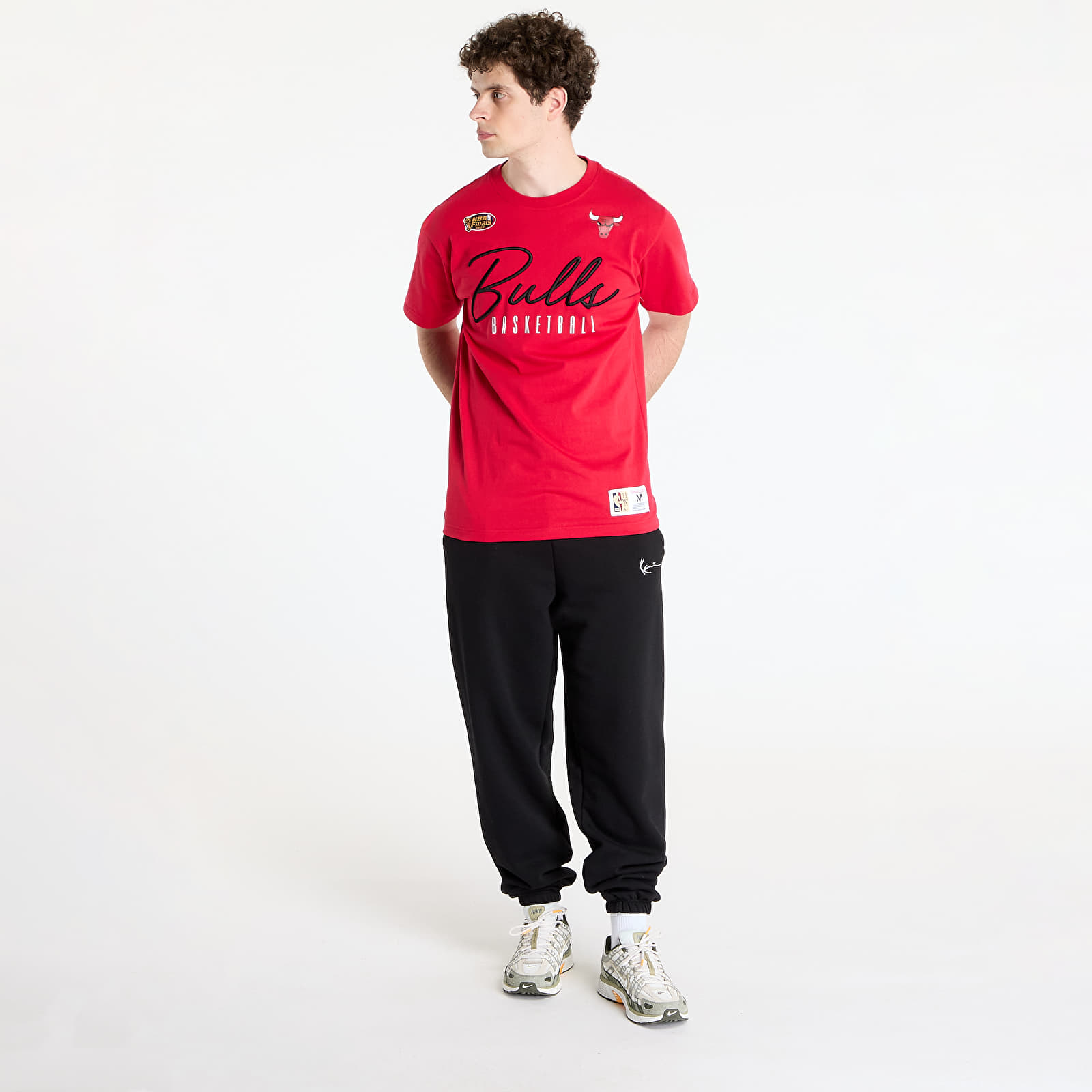 T-shirts Mitchell & Ness NBA Training Day Premium Ss Tee Vintage Logo Bulls Scarlet