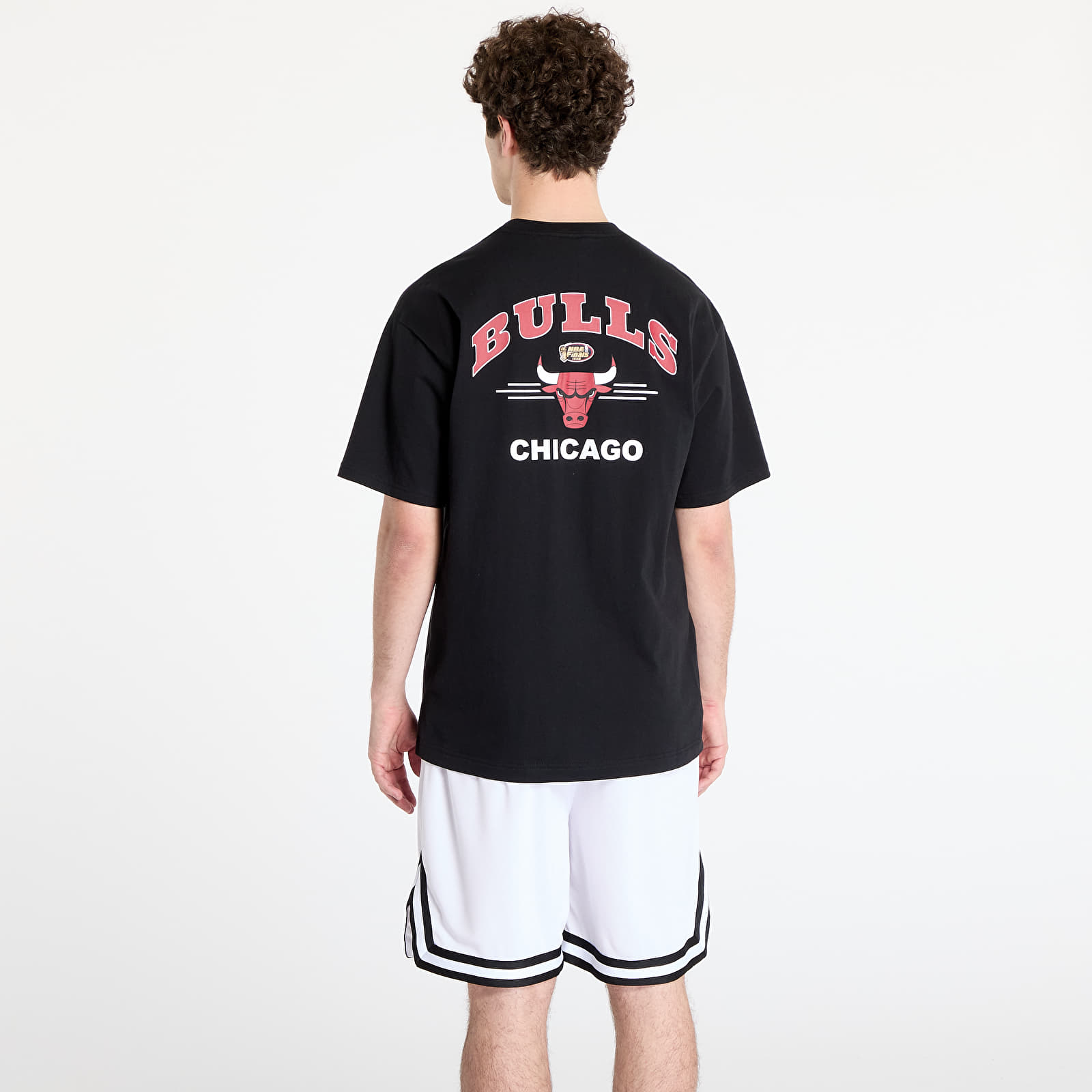 Men's T-shirts Mitchell & Ness NBA Vintage Logo Bulls Double Hit Shortsleeve Pocket Tee Black