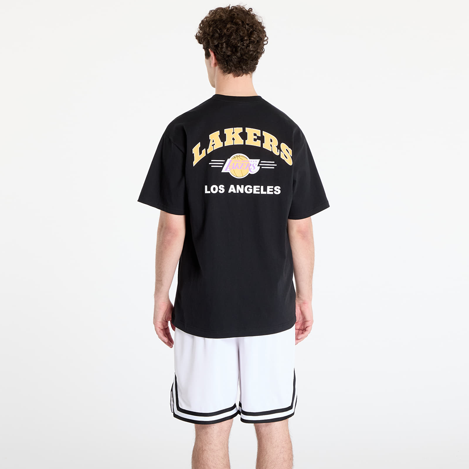 T-shirts Mitchell & Ness NBA Double Hit Ss Pocket Tee Vintage Logo Lakers Black