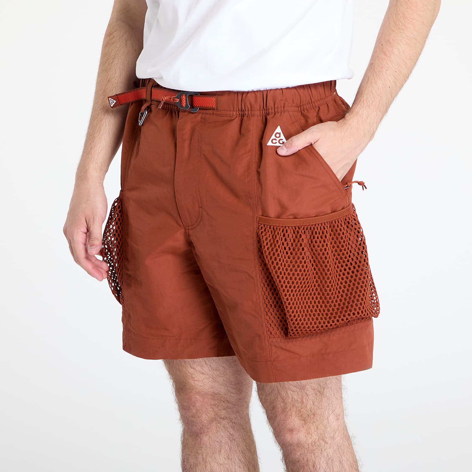 Meeste lühikesed püksid Nike ACG "Snowgrass" Men's Cargo Shorts Cinnamon/ Picante Red/ Summit White