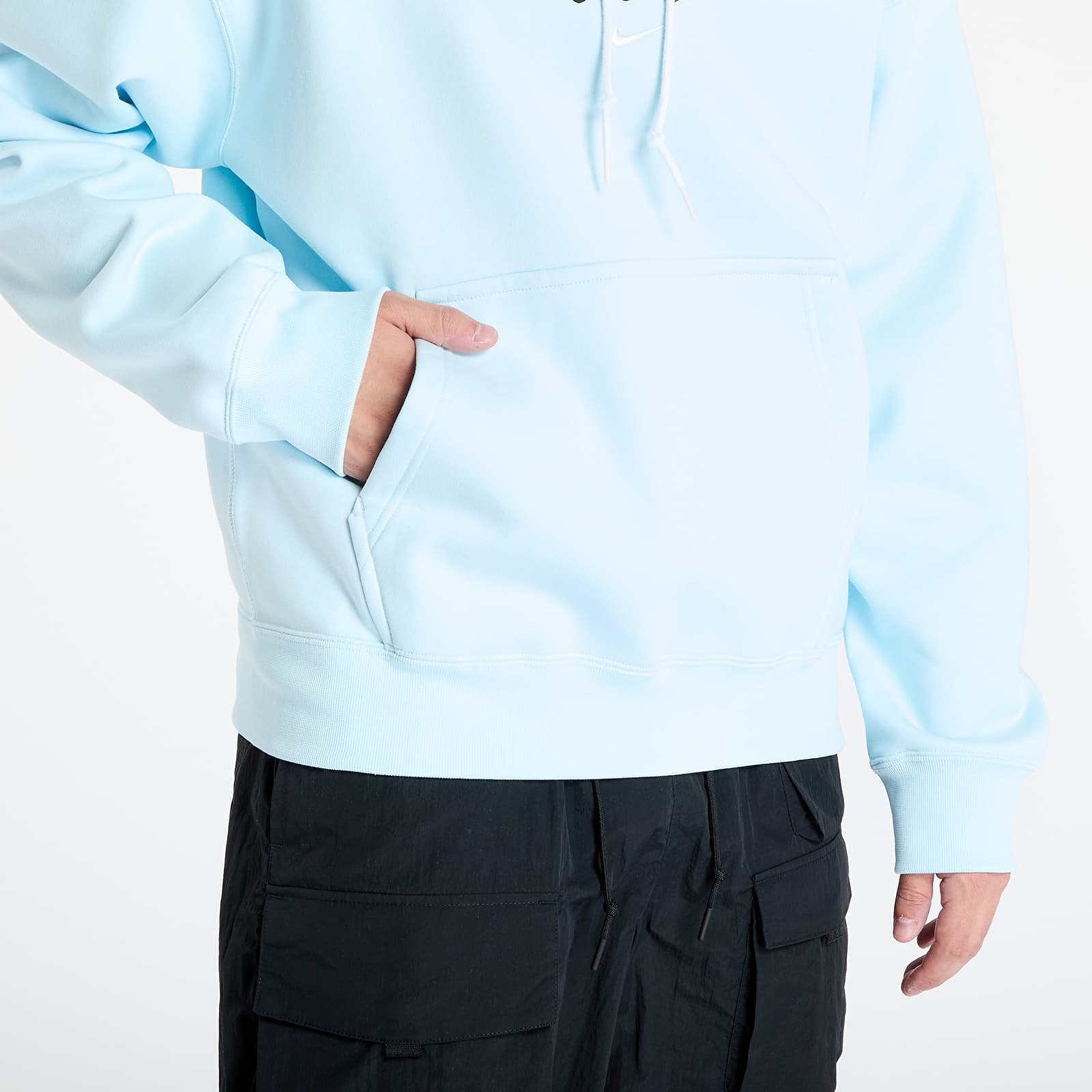 Sudaderas de hombre Nike Solo Swoosh Men's Fleece Hoodie Glacier Blue