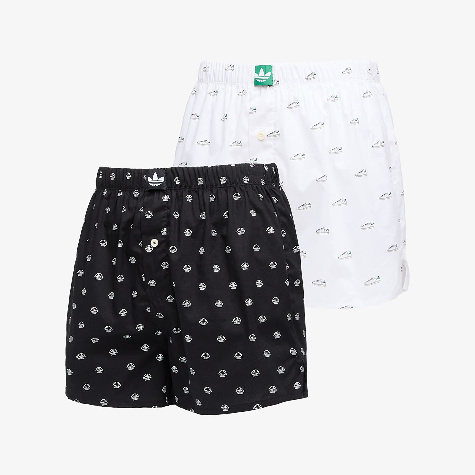 Pantalones cortos de hombre adidas Woven Boxer 2-Pack Black/ White