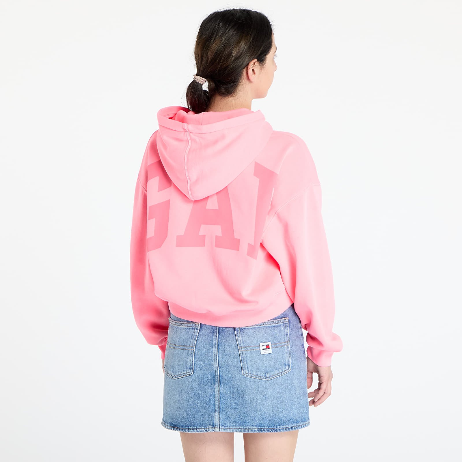 Kapuutsikud ja kampsunid GAP Pg Logo Cropped Po Hoodie Sassy Pink