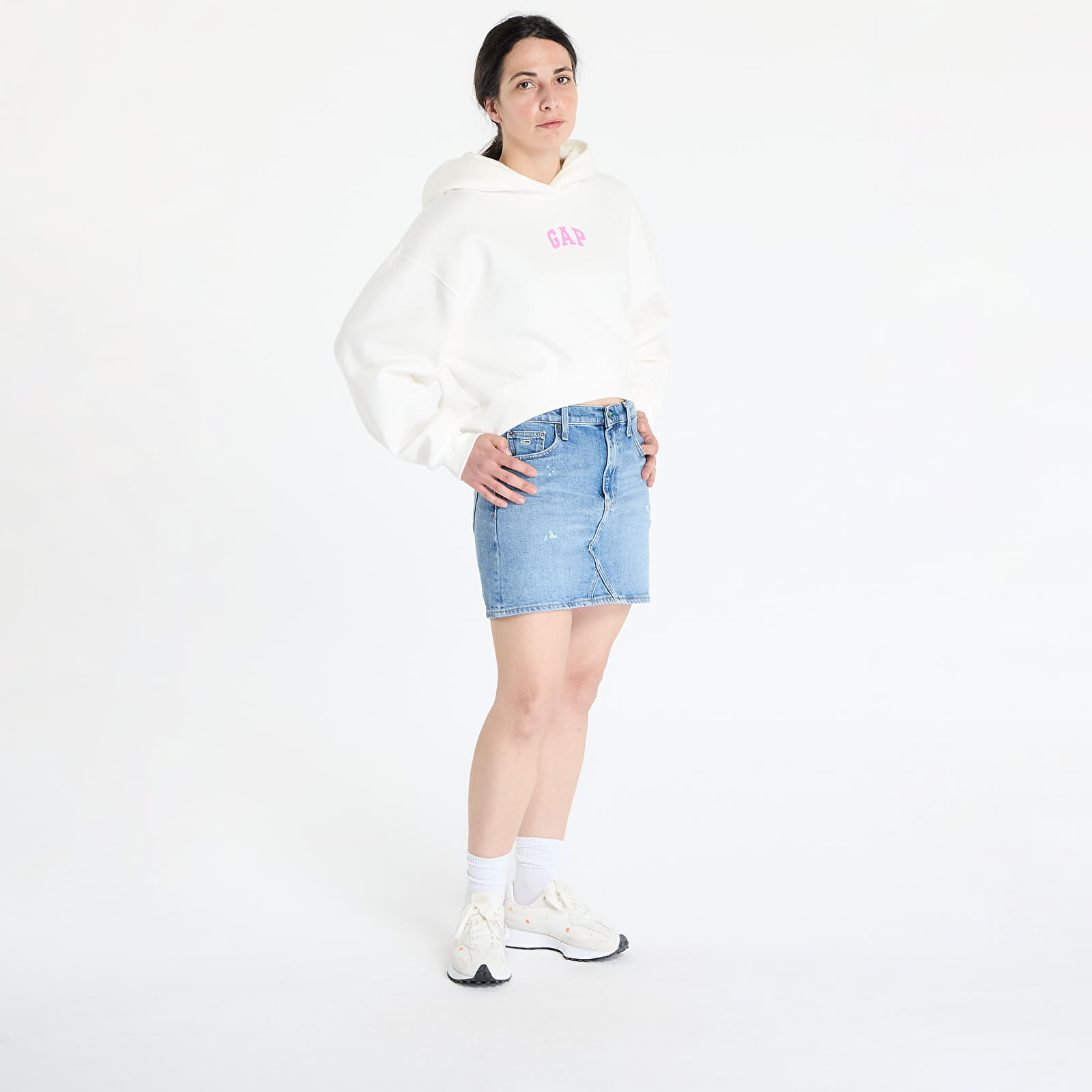 Sudaderas GAP Pg Logo Cropped Po Hoodie New Off White