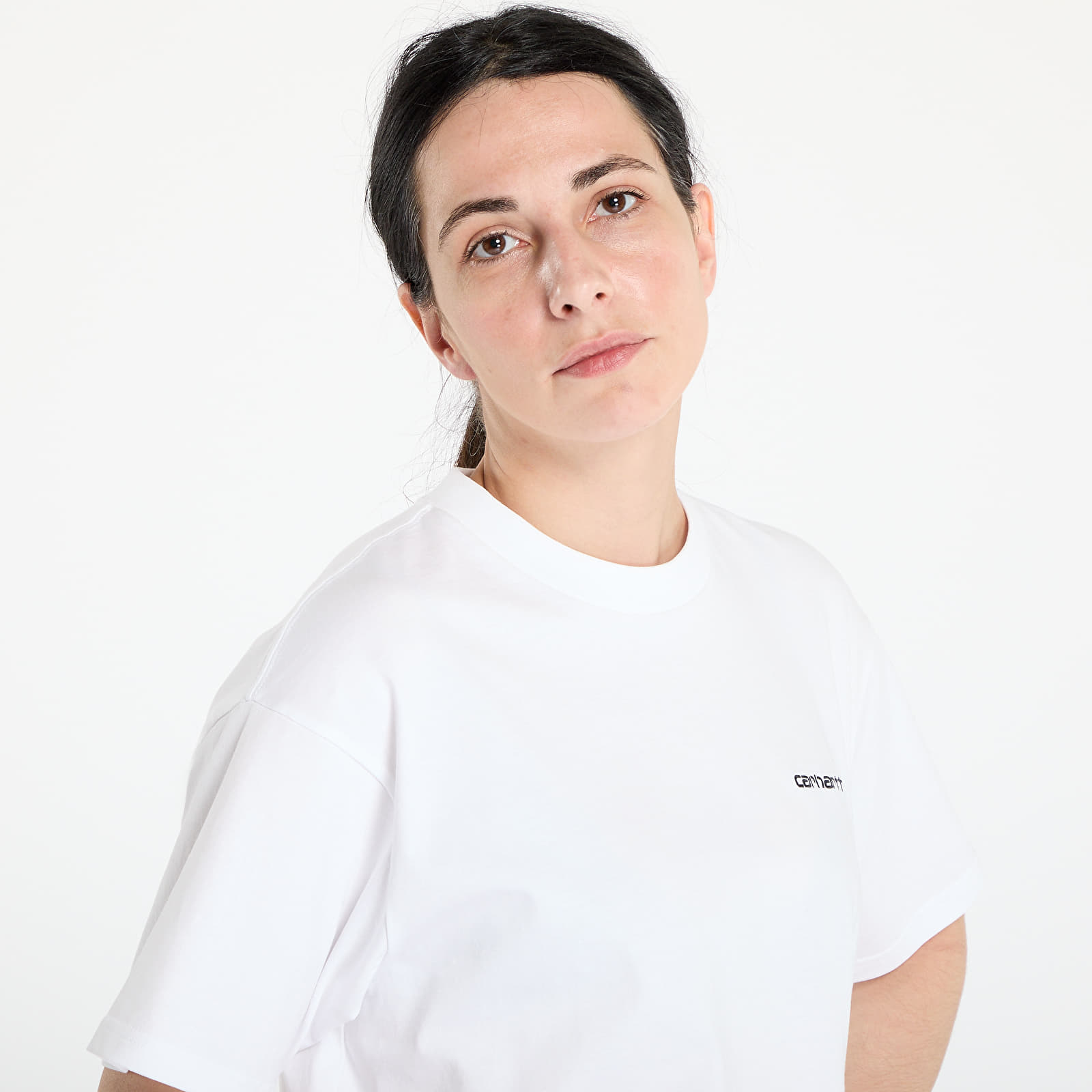 T-särgid Carhartt WIP S/S Script Embroidery T-Shirt White