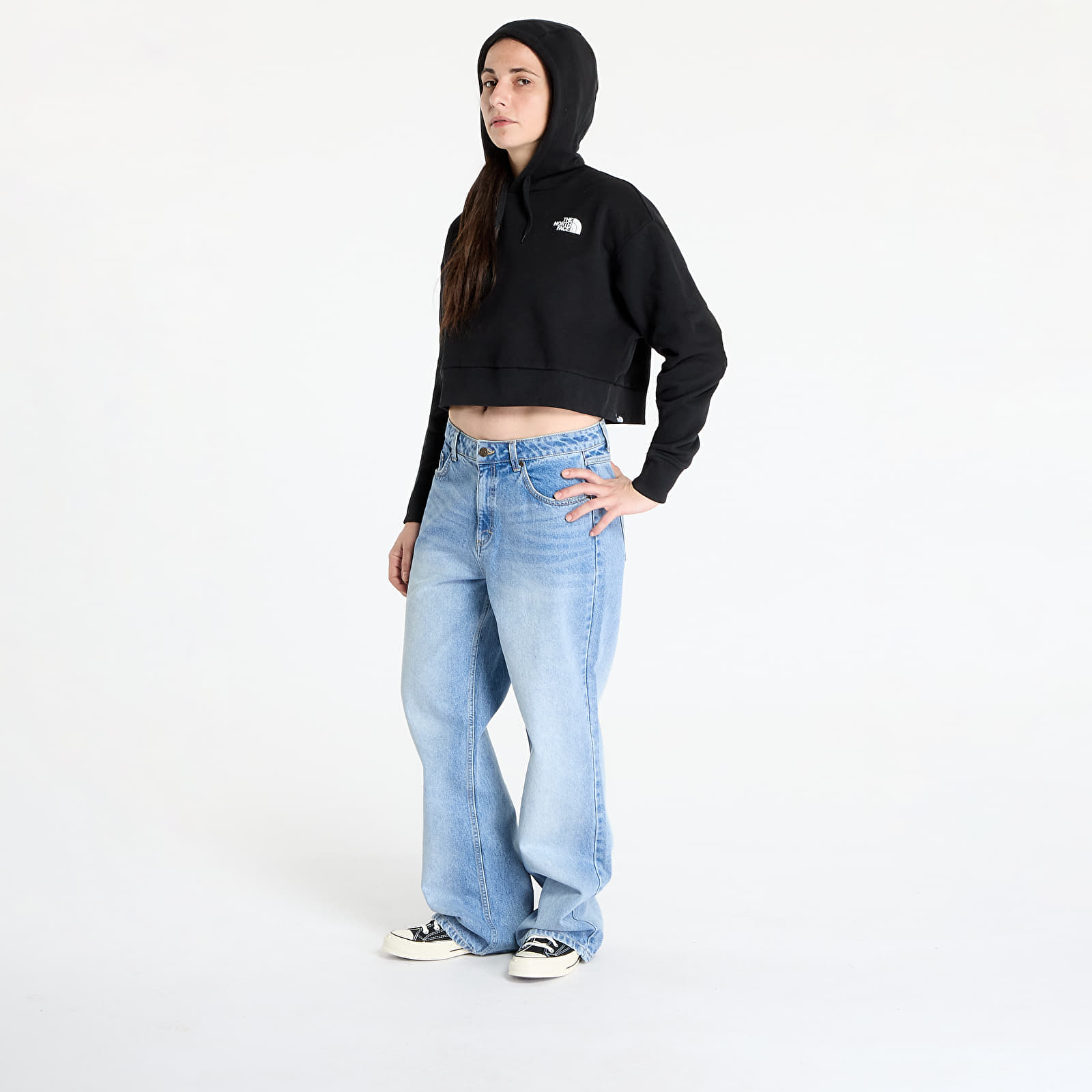 Sudaderas de mujer The North Face W Trend Crop Hoodie Tnf Black