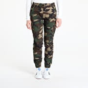 Urban Classics Ladies High Waist Camo Cargo Pants Camo Green