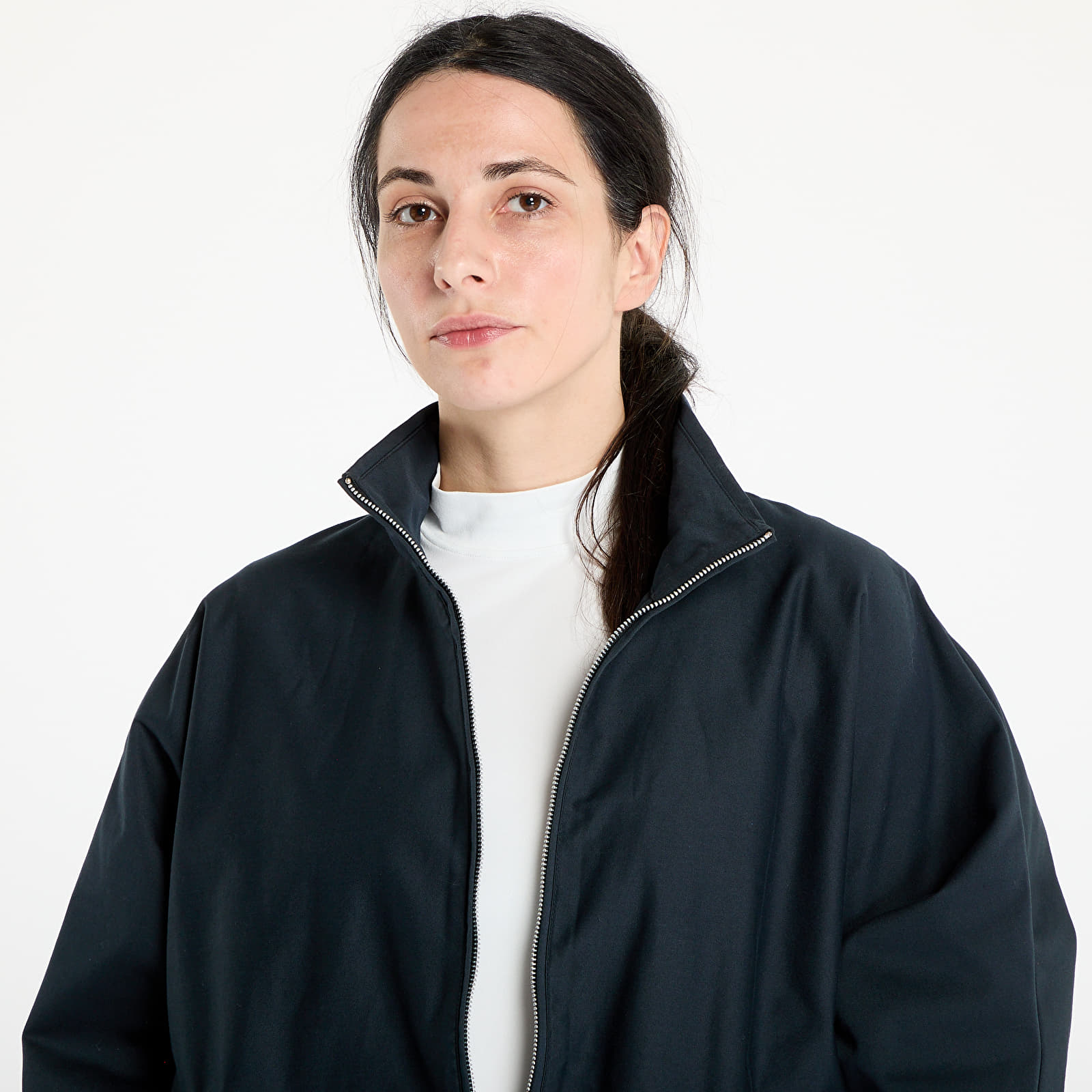 Chaquetas de mujer Nike Sportswear Collection Women's Oversized Windrunner Twill Jacket Black/ Black/ Velvet Brown