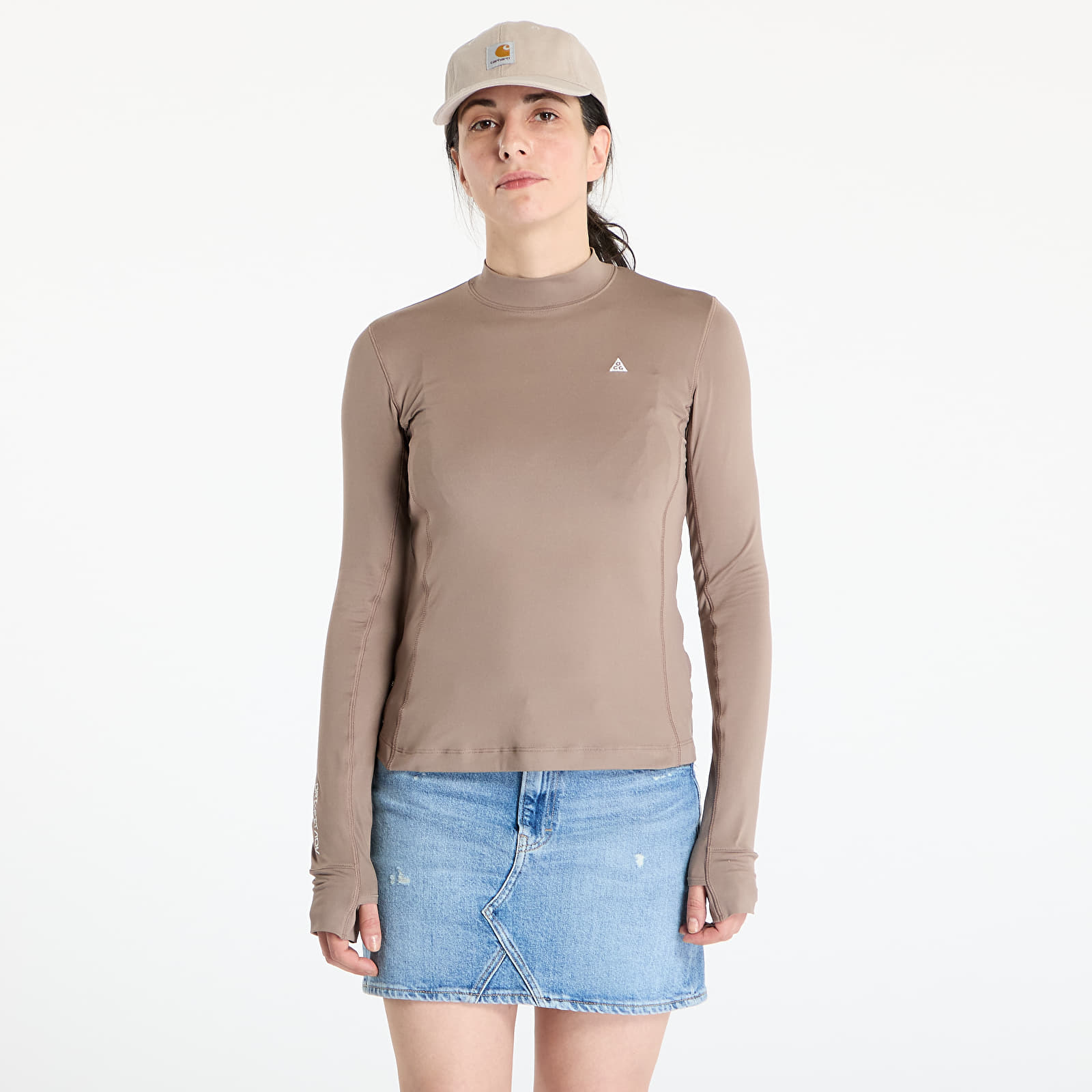 Tanktops für Frauen Nike ACG "Goat Rocks" Women's Dri-FIT ADV Long-Sleeve Top Mink Brown/ Summit White
