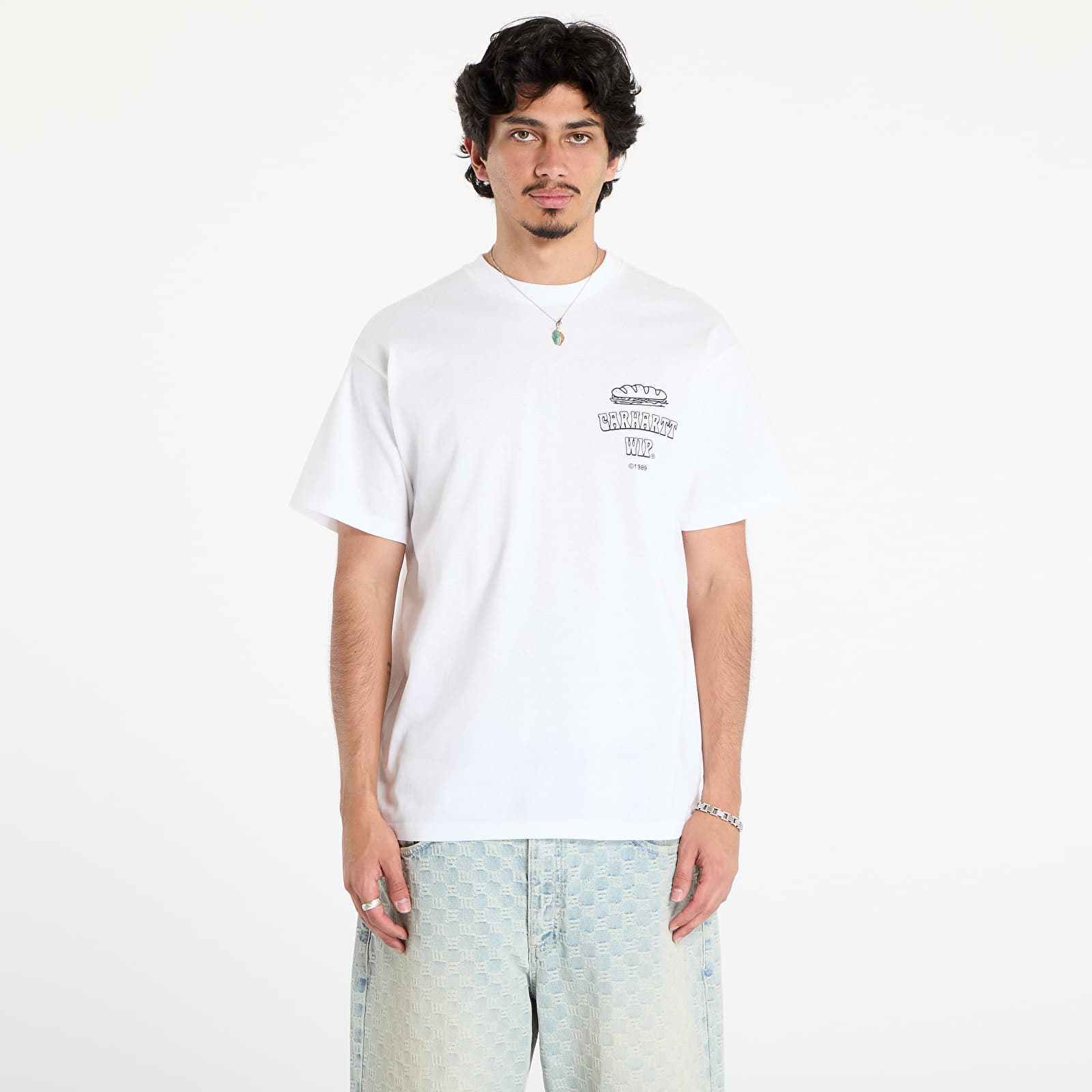 Heren T-shirts Carhartt WIP Short Sleeve Sandwich T-Shirt UNISEX White