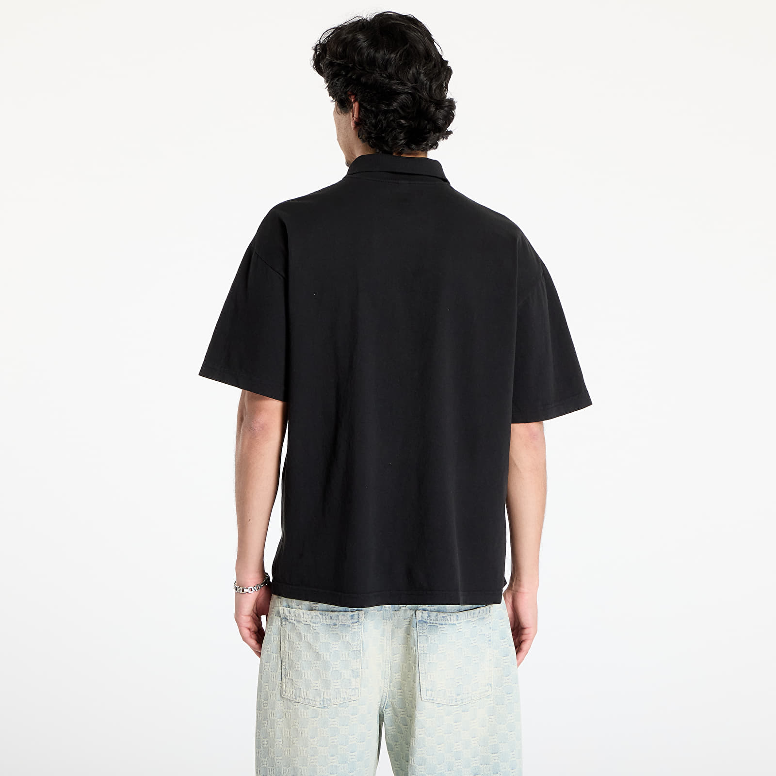 Heren T-shirts PLEASURES Tradition Polo Shirt Black