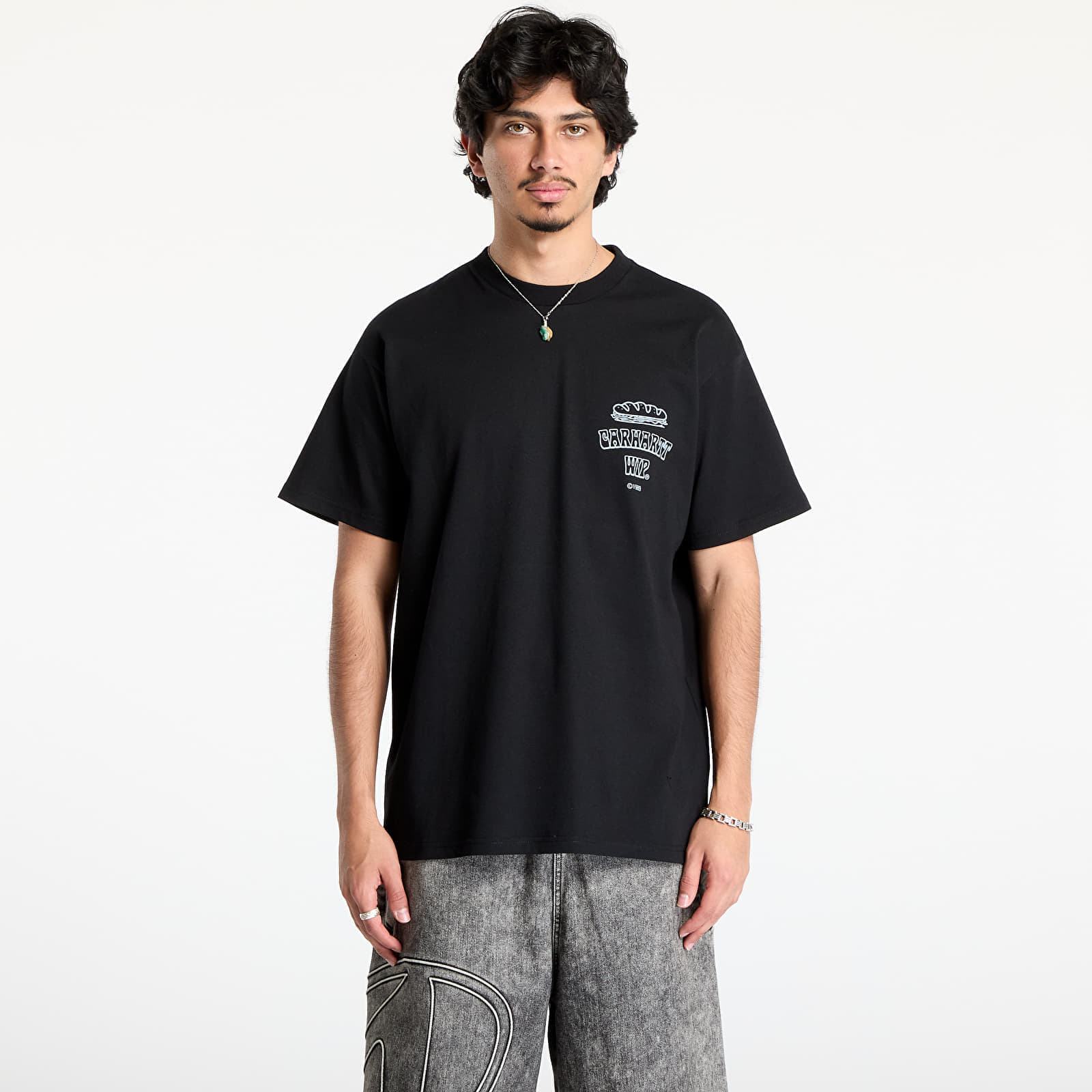 Тениска Carhartt WIP Short Sleeve Sandwich T-Shirt UNISEX Black XS