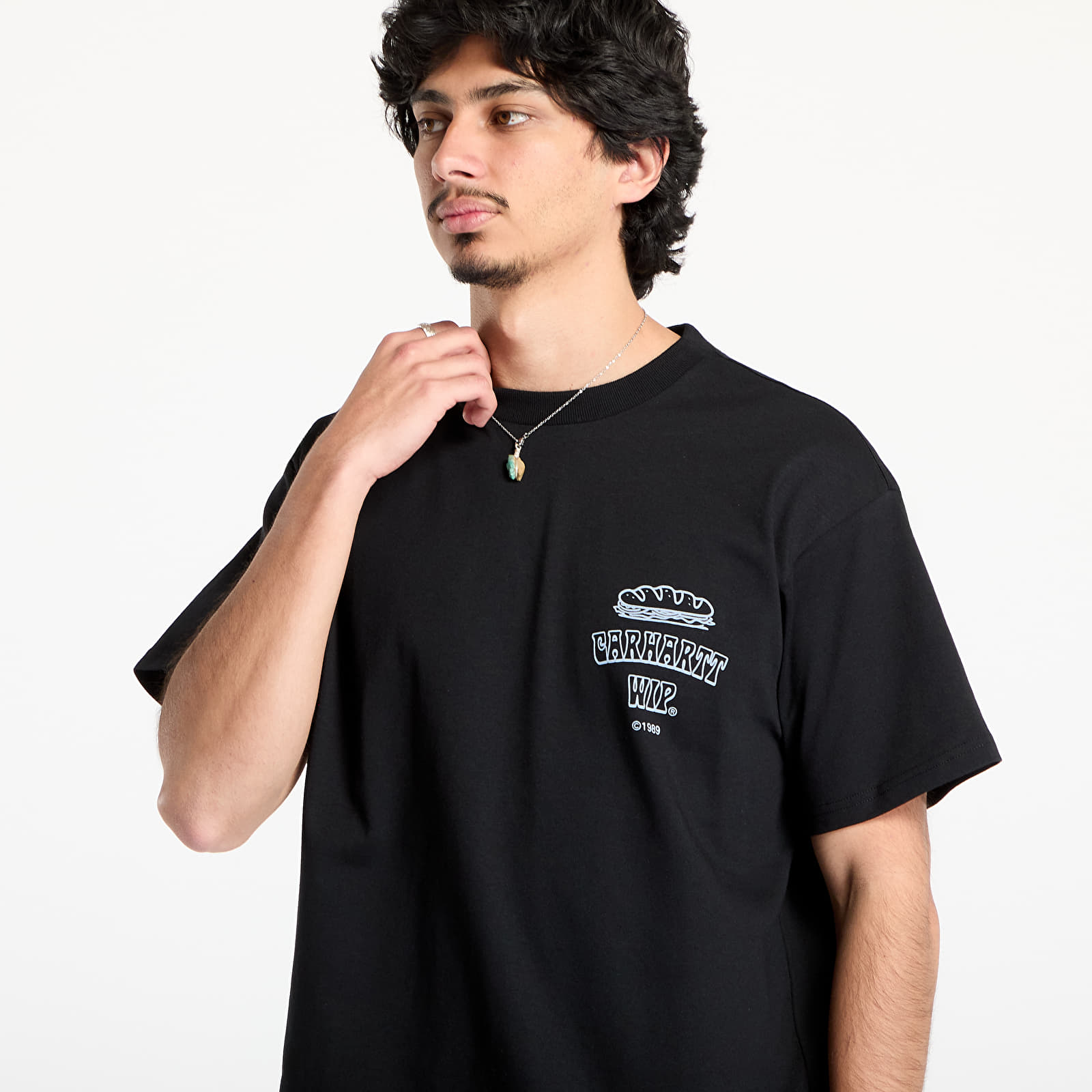 Camisetas hombre Carhartt WIP Short Sleeve Sandwich T-Shirt UNISEX Black