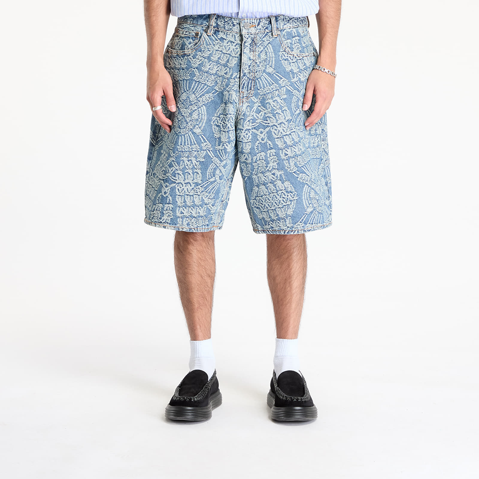 Shorts Daily Paper Macrame Denim Shorts Mid Blue XL