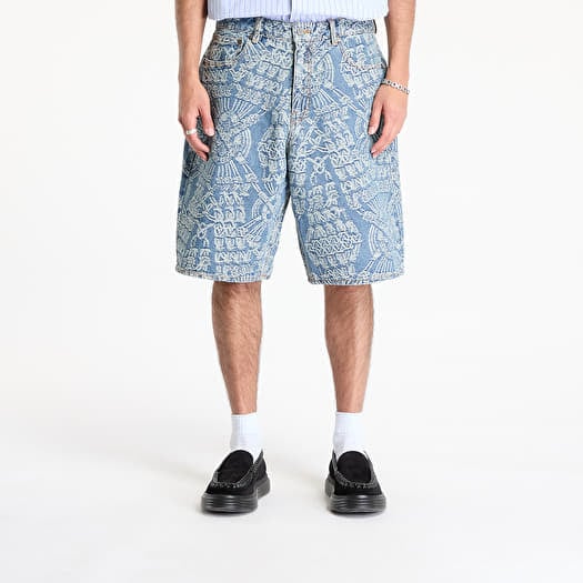 Shorts Daily Paper Macrame Denim Shorts Mid Blue