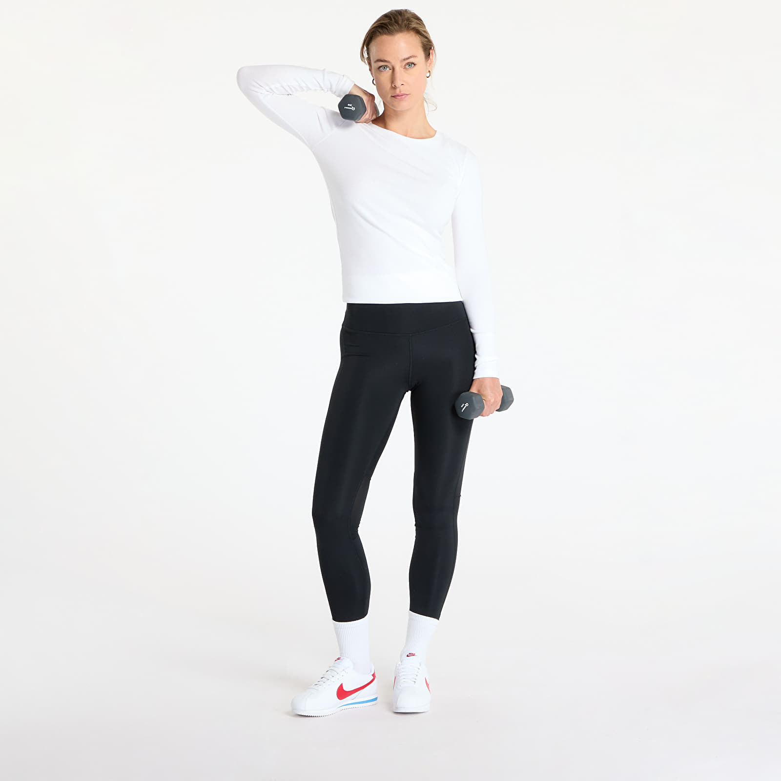 Mallas para mujer Nike Fast Women's Mid-Rise 7/8 Leggings Black