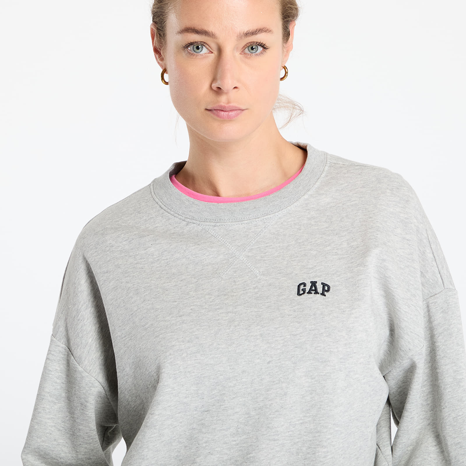 Sudaderas GAP Oversized Logo Hoodie Grey