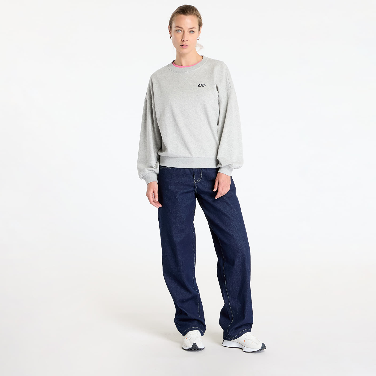 Sudaderas GAP Oversized Logo Hoodie Grey