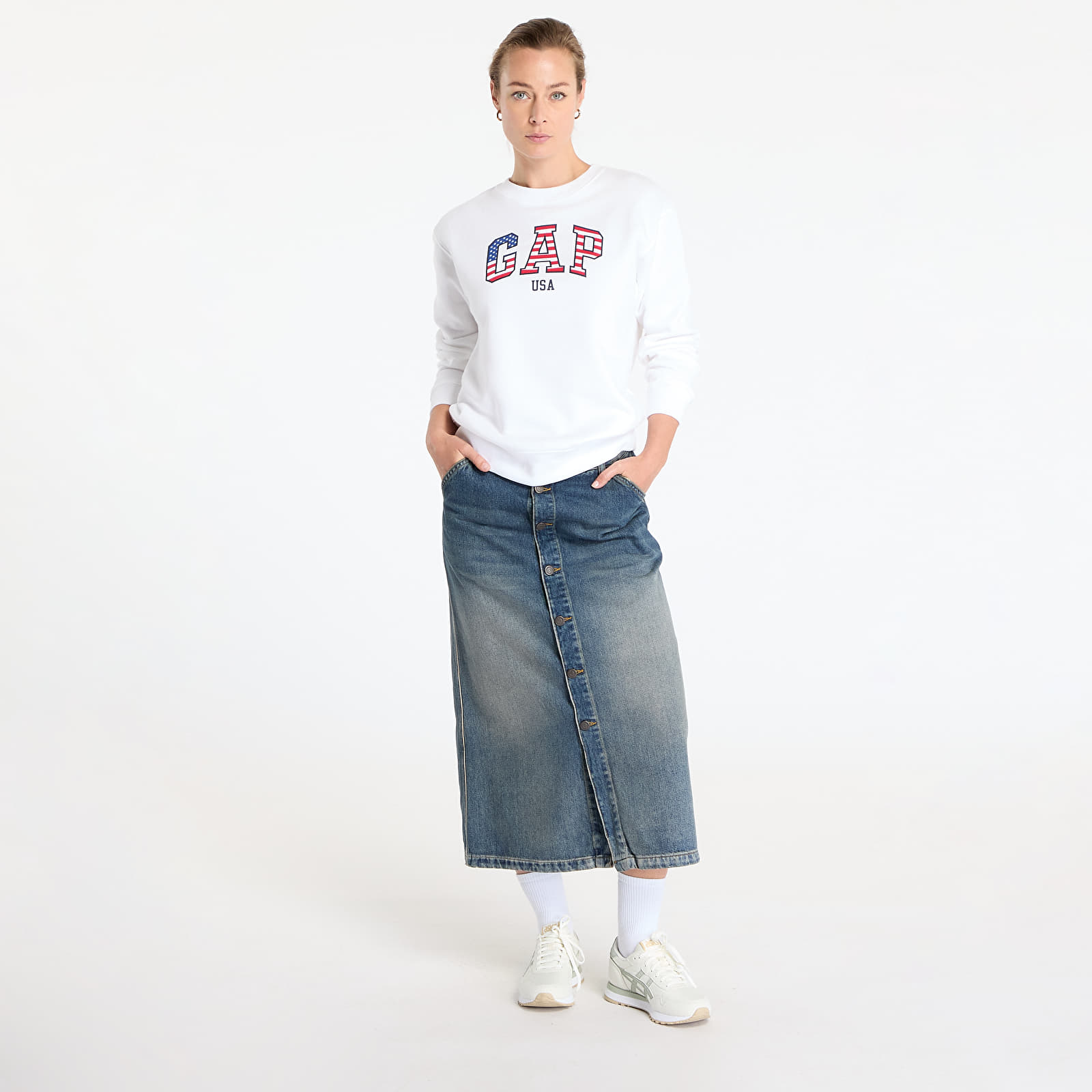 Sudaderas GAP USA Hoodie White