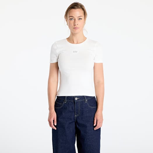 T-shirt GAP Frch Ss Mod Rib Abbrv Tee New Off White