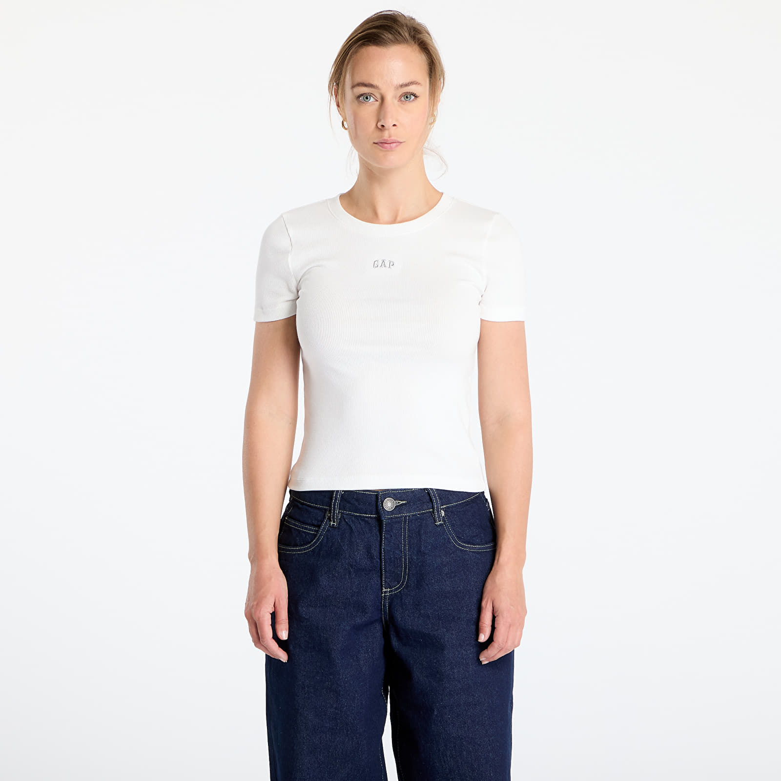 Μπλουζάκια GAP Frch Ss Mod Rib Abbrv Tee New Off White