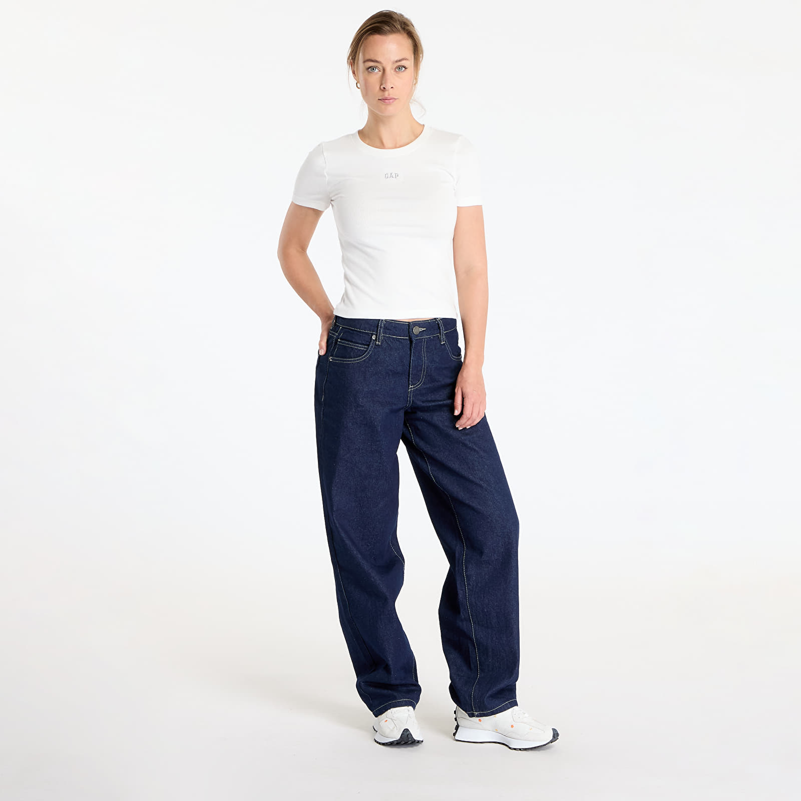 Μπλουζάκια GAP Frch Ss Mod Rib Abbrv Tee New Off White