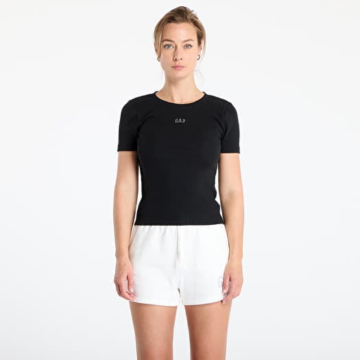 T-shirt GAP Frch Ss Mod Rib Abbrv Tee Black