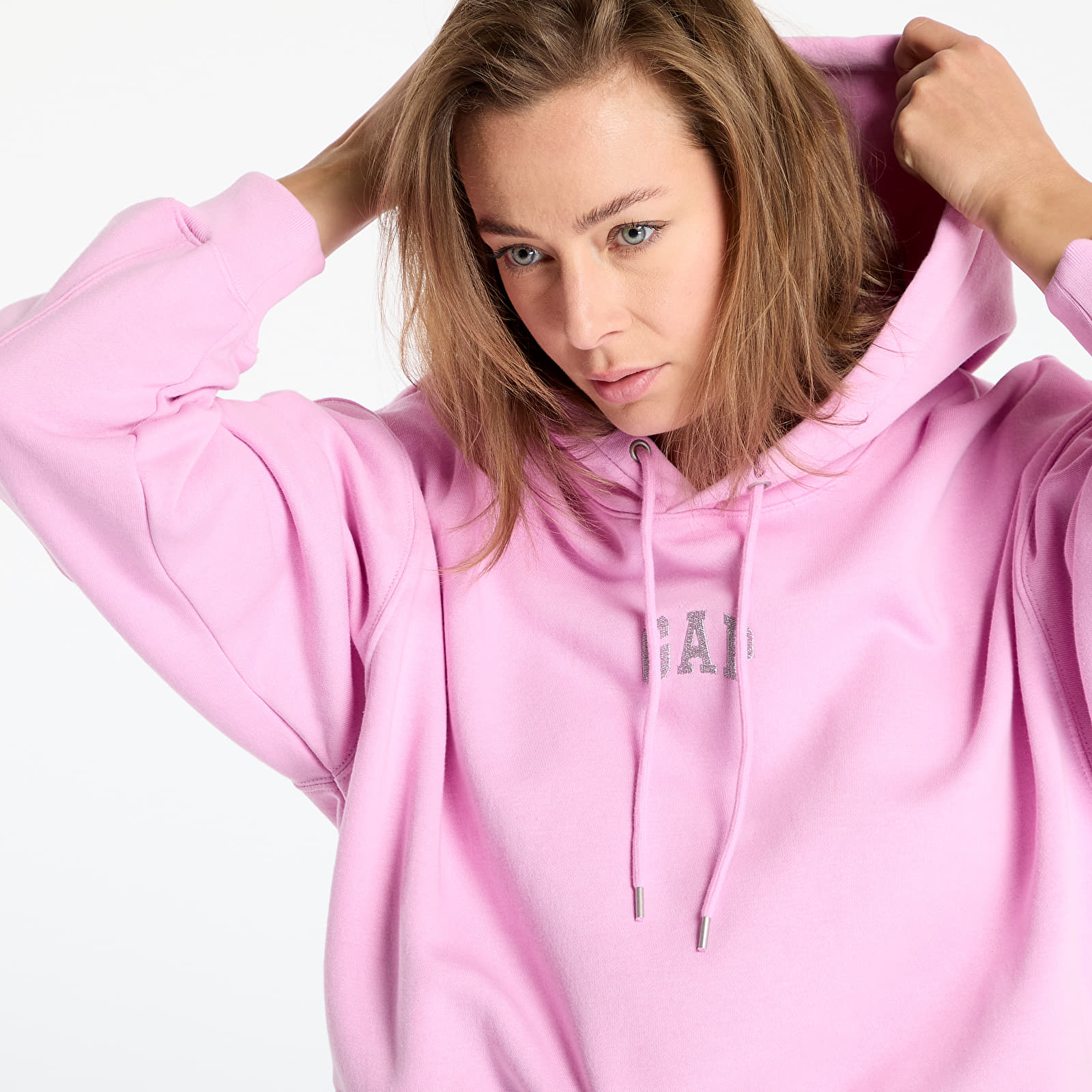 Sudaderas GAP Oversized Logo Hoodie Pink