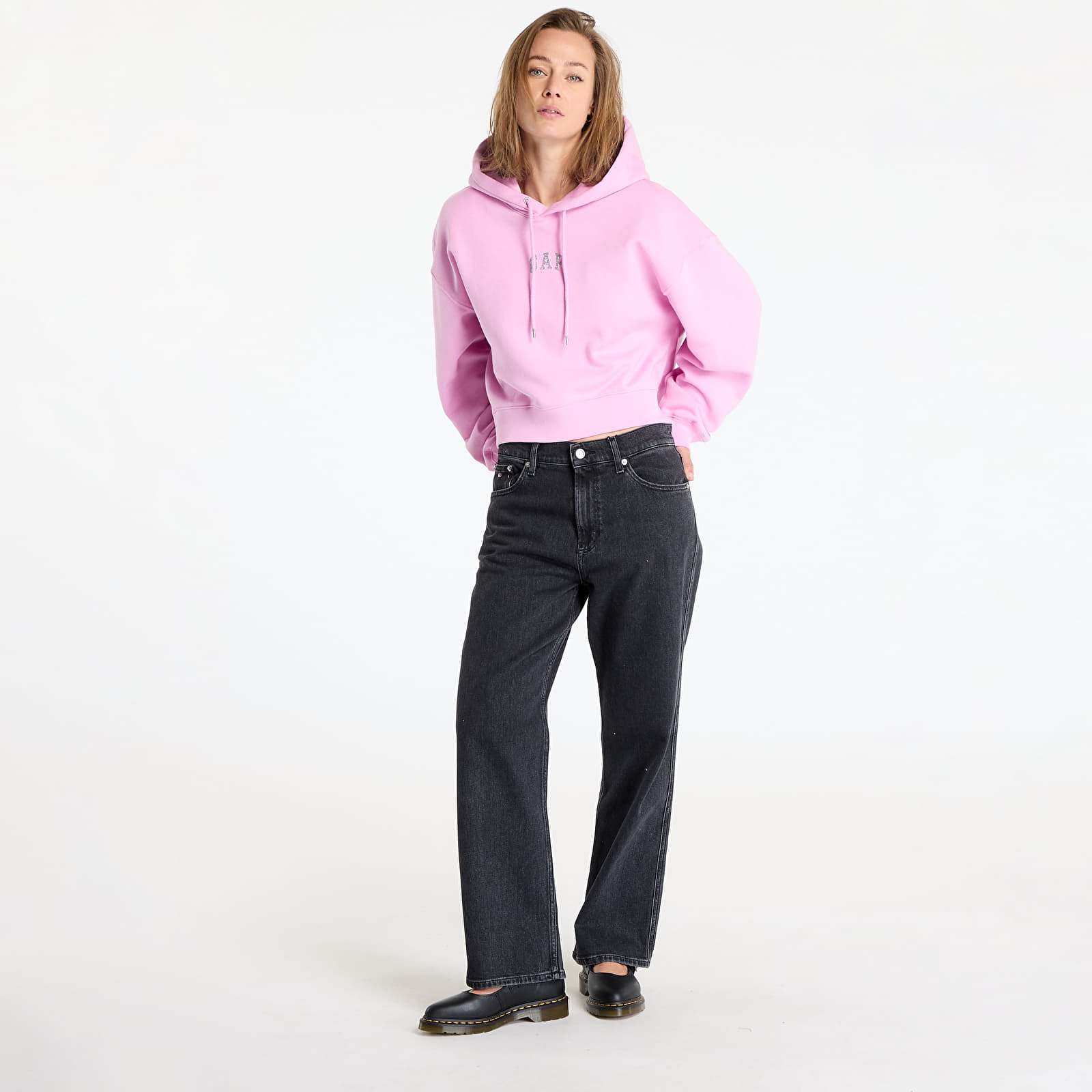 Sudaderas GAP Oversized Logo Hoodie Pink