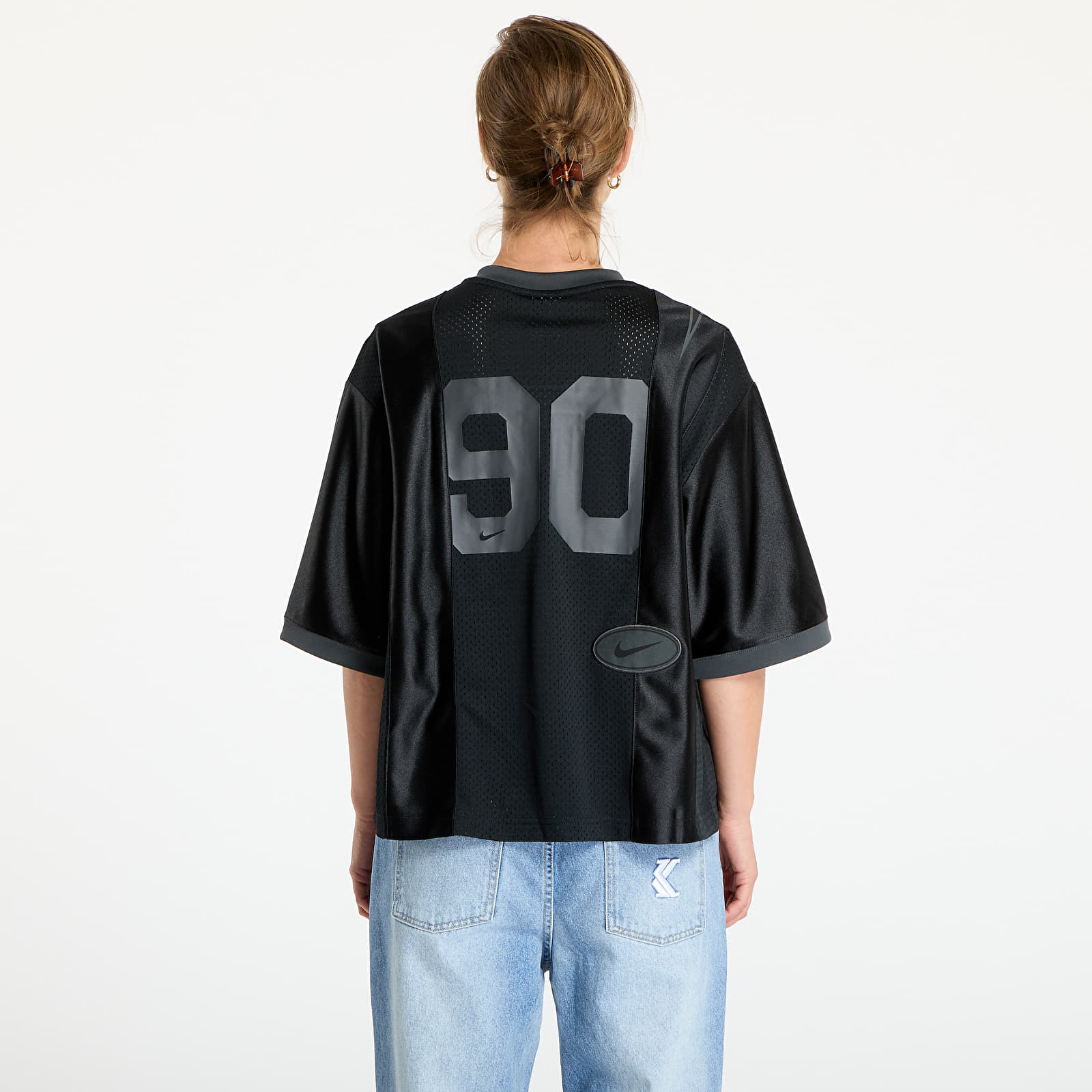 Camisetas Nike Sportswear Street Women's Oversized Short-Sleeve Graphic Jersey Black/ Anthracite