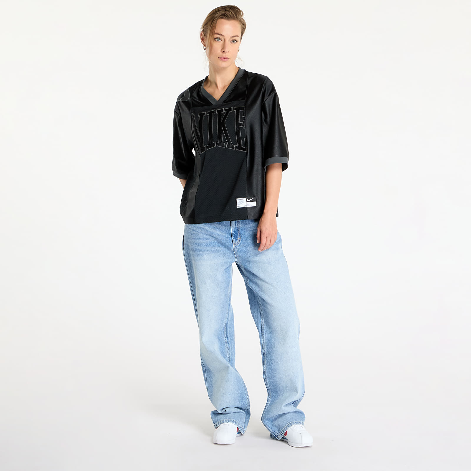 Camisetas Nike Sportswear Street Women's Oversized Short-Sleeve Graphic Jersey Black/ Anthracite